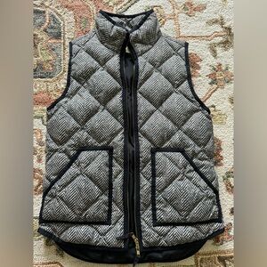 JCrew Herringbone Puffer Vest